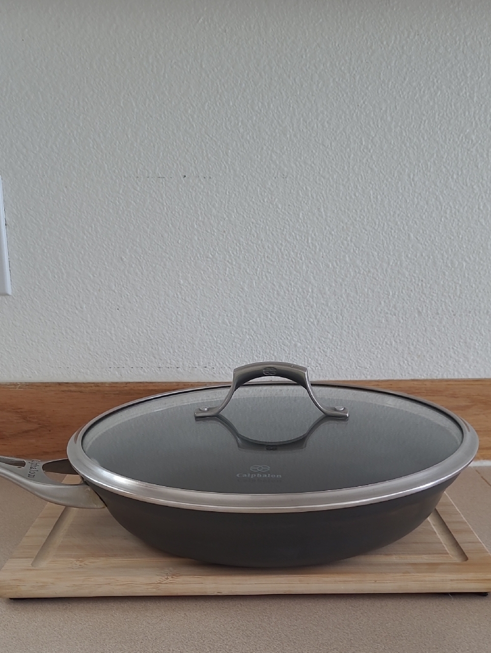 Calphalon Black Nonstick Deep Skillet with Lid: